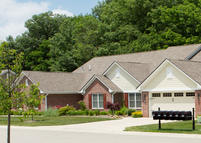 Spindle Tree Cottages Street view of a Spindle Tree home at Hoosier Village