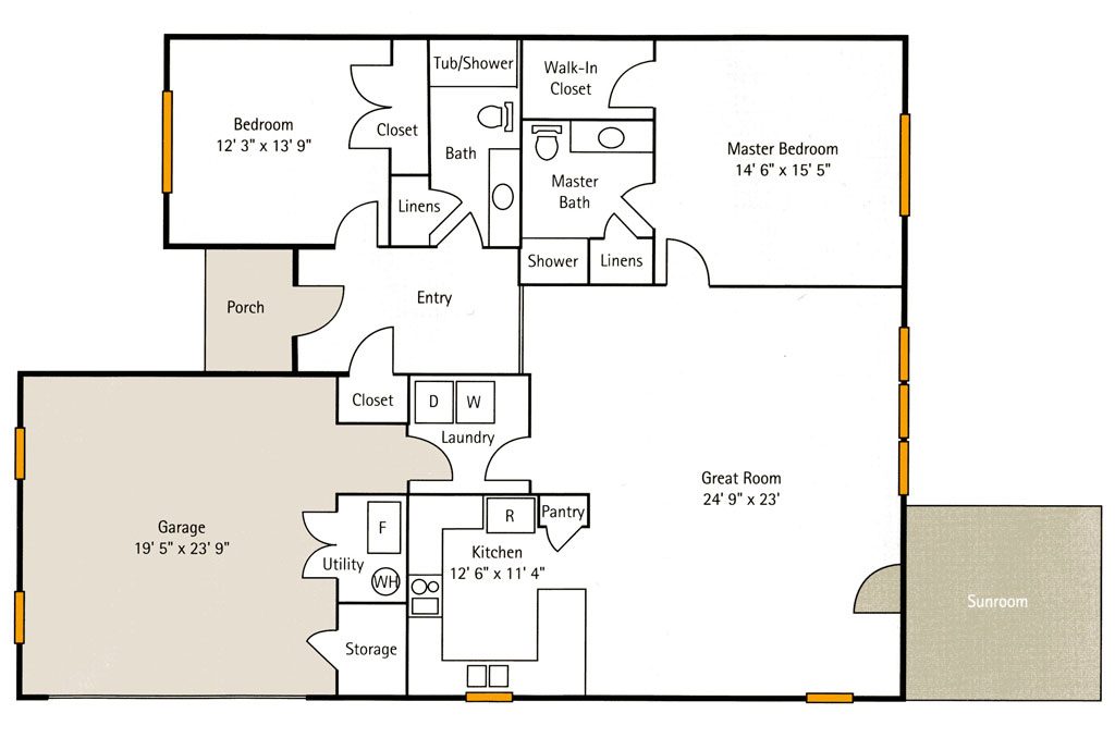 Spindle Tree 2 BR floor plan Spindle Tree Floor Plan at Hoosier Village