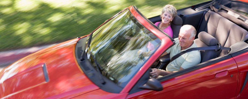 Couple in convertible