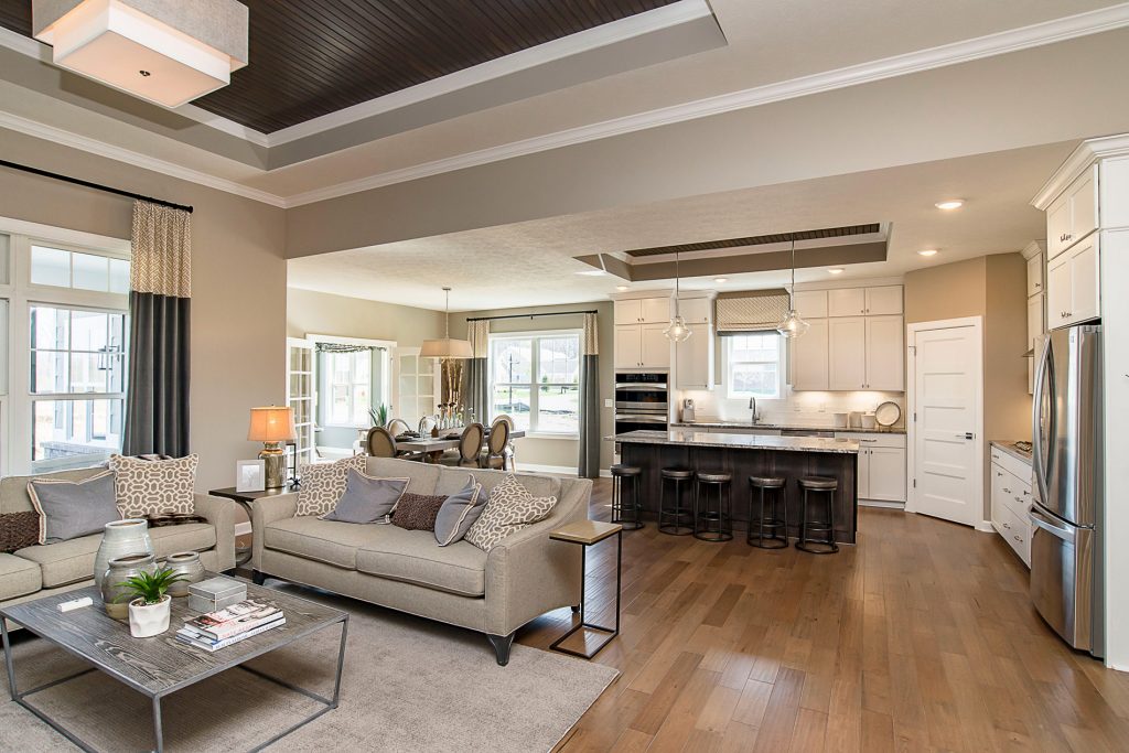 Oaks Family Room Interior view of an Oaks single-family home.