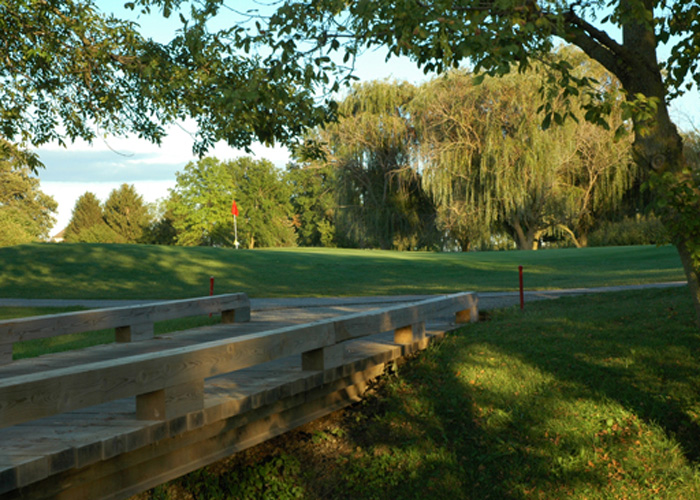 Golf Club cart path and bridge Golf cart path and bridge
