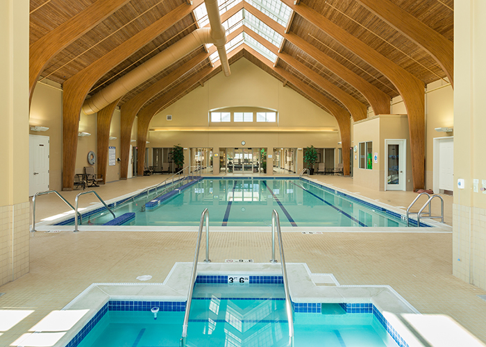 Interior of the pool room