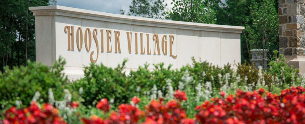 Hoosier Village street sign