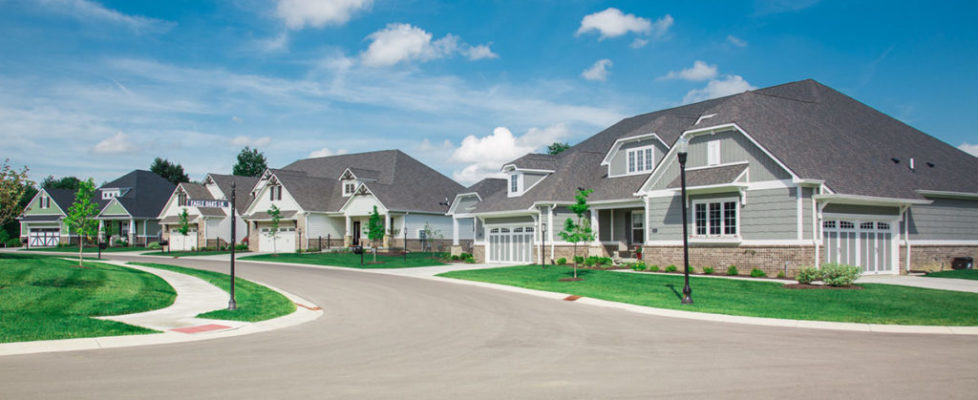 Side view of an Oaks duplex