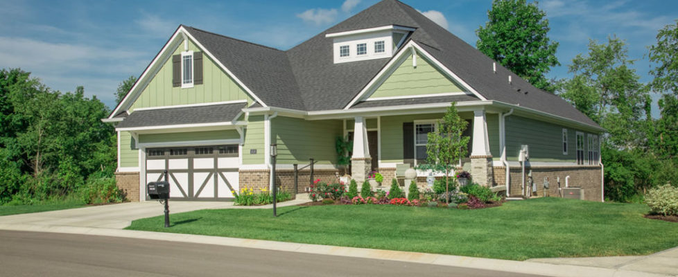 Front view of Oaks single family home