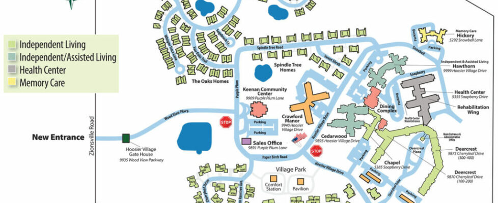 Hoosier Village Campus Map 2021
